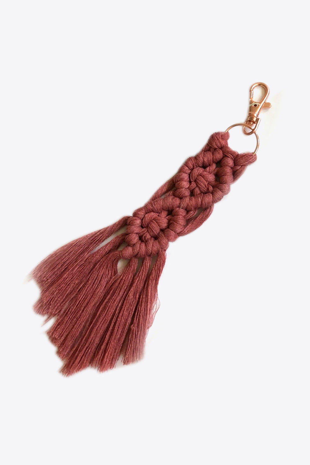 Assorted 4-Pack Macrame Fringe Keychain